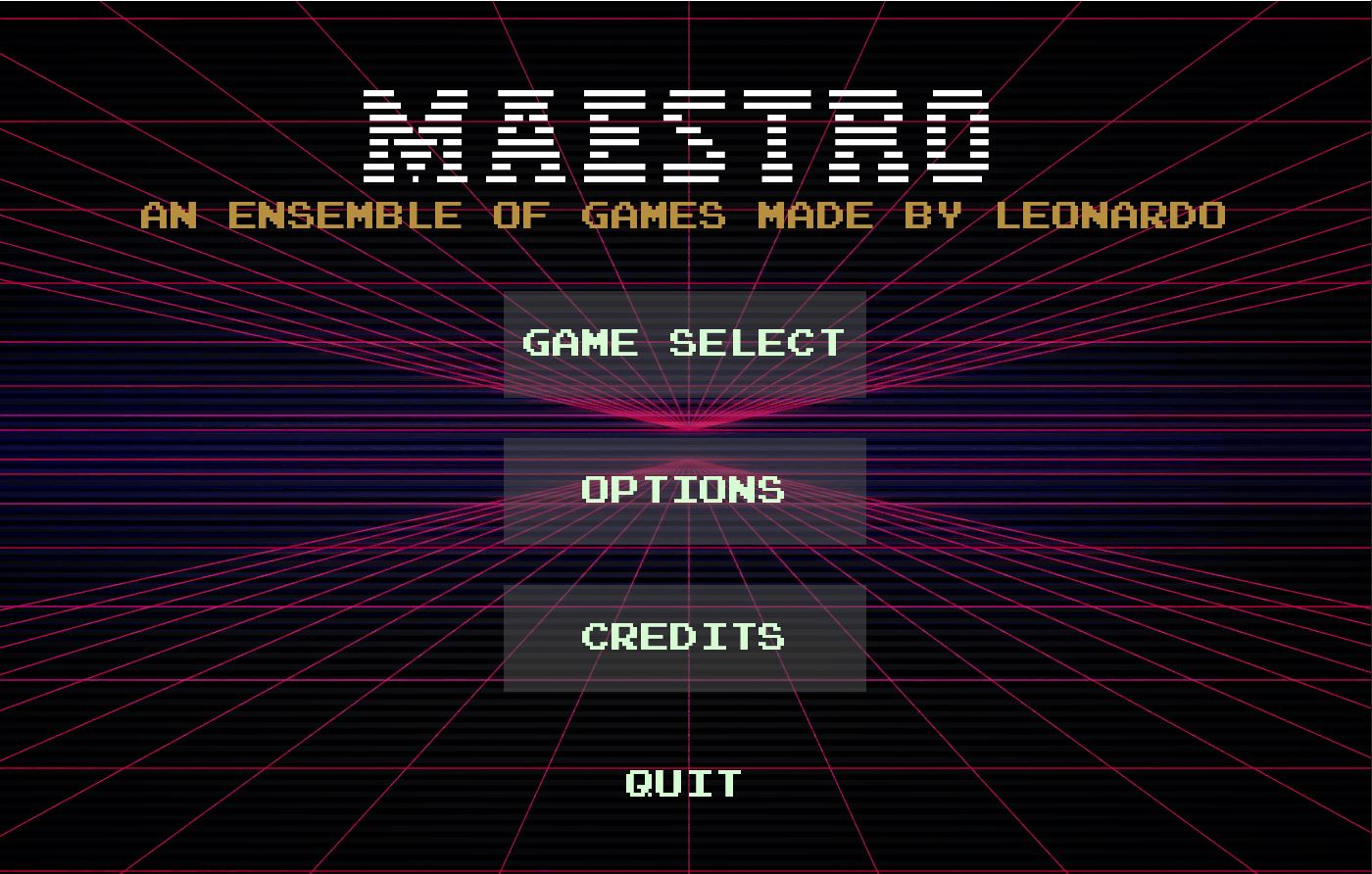 Maestro main menu